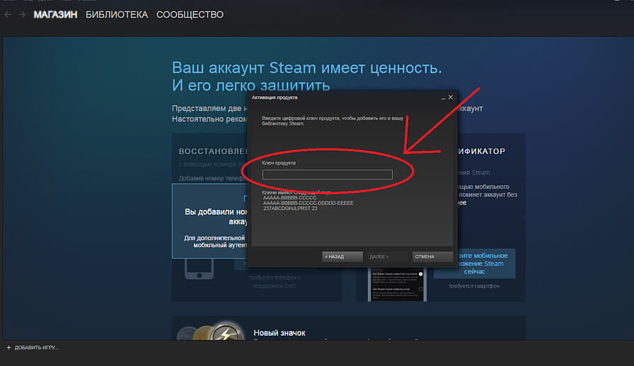 Где взять ключ. Активация ключа в Steam. Коды активации Steam. Цифровой ключ стим. Ключи активации игр в стиме.